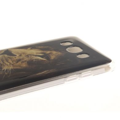 Силиконовая накладка Deexe Life Style для Samsung Galaxy J5 2016 (J510) - Lion Pattern