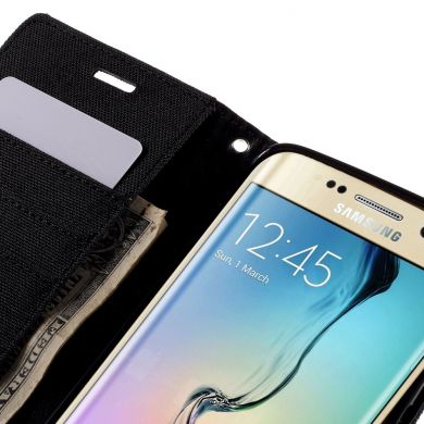 Чехол-книжка MERCURY Canvas Diary для Samsung Galaxy S6 edge (G925) - Black