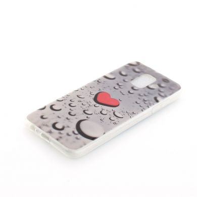 Силиконовый (TPU) чехол Deexe Life Style для Samsung Galaxy A6 2018 (A600) - Heart and Water Drop