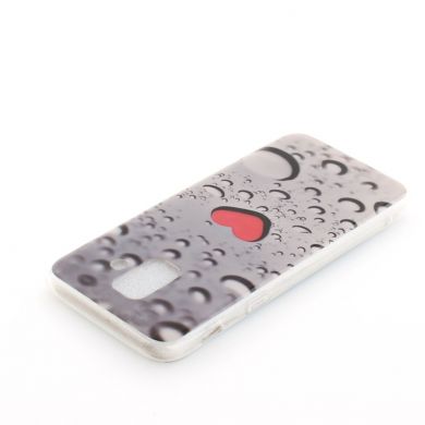 Силиконовый (TPU) чехол Deexe Life Style для Samsung Galaxy A6 2018 (A600) - Heart and Water Drop