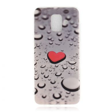 Силиконовый (TPU) чехол Deexe Life Style для Samsung Galaxy A6 2018 (A600) - Heart and Water Drop