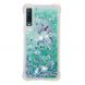 Силіконовий (TPU) чохол Deexe Liquid Glitter для Samsung Galaxy A7 2018 (A750) - Green