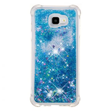 Силіконовий (TPU) чохол Deexe Liquid Glitter для Samsung Galaxy J4+ (J415) - Dark Blue