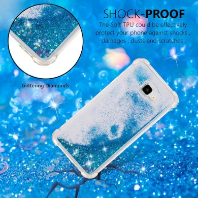 Силіконовий (TPU) чохол Deexe Liquid Glitter для Samsung Galaxy J4+ (J415) - Dark Blue