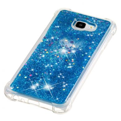 Силіконовий (TPU) чохол Deexe Liquid Glitter для Samsung Galaxy J4+ (J415) - Dark Blue