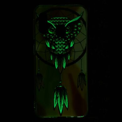 Силиконовый (TPU) чехол Deexe LumiCase для Samsung Galaxy A20e - Owl Dream Catcher