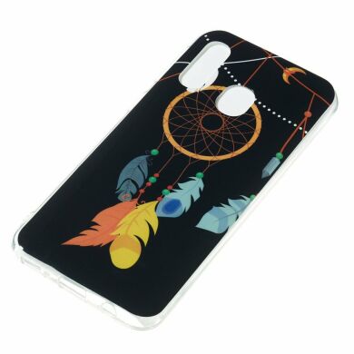 Силіконовий (TPU) чохол Deexe LumiCase для Samsung Galaxy A40 (А405) - Feather Dream Catcher
