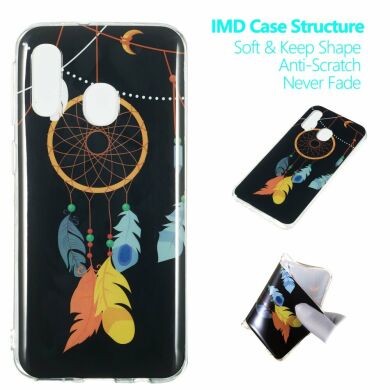 Силіконовий (TPU) чохол Deexe LumiCase для Samsung Galaxy A40 (А405) - Feather Dream Catcher