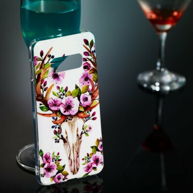 Силіконовий (TPU) чохол Deexe LumiCase для Samsung Galaxy S10e (G970) - Flowered Elk