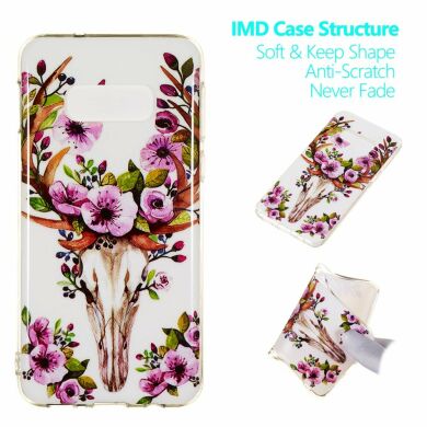 Силіконовий (TPU) чохол Deexe LumiCase для Samsung Galaxy S10e (G970) - Flowered Elk