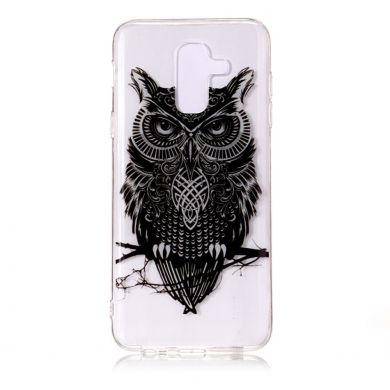 Силиконовый (TPU) чехол Deexe Pretty Glossy для Samsung Galaxy A6+ 2018 (A605) - Owl