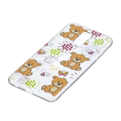 Силиконовый (TPU) чехол Deexe Pretty Glossy для Samsung Galaxy A6+ 2018 (A605) - Brown Bear