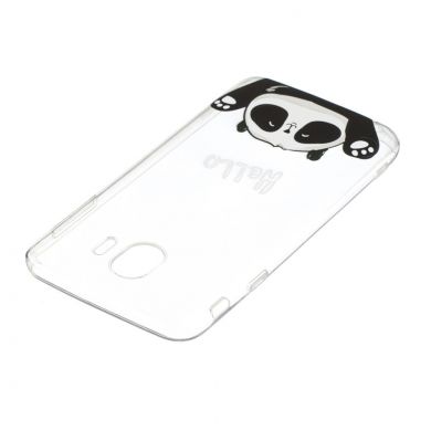 Силиконовый (TPU) чехол Deexe Pretty Glossy для Samsung Galaxy J4 2018 (J400) - Lovely Panda