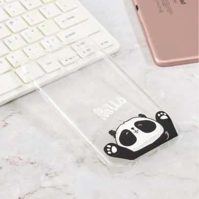 Силиконовый (TPU) чехол Deexe Pretty Glossy для Samsung Galaxy J4 2018 (J400) - Lovely Panda