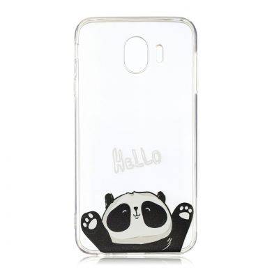 Силиконовый (TPU) чехол Deexe Pretty Glossy для Samsung Galaxy J4 2018 (J400) - Lovely Panda