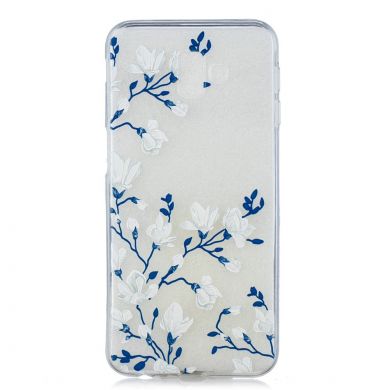 Силиконовый (TPU) чехол Deexe Pretty Glossy для Samsung Galaxy J6+ (J610) - White Flower