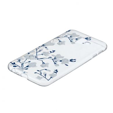 Силіконовий (TPU) чохол Deexe Pretty Glossy для Samsung Galaxy J6+ (J610) - White Flower