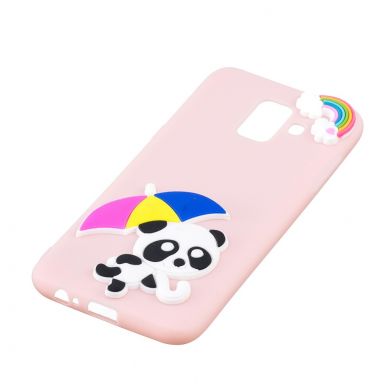 Силиконовый (TPU) чехол UniCase 3D Cartoon Pattern для Samsung Galaxy A6 2018 (A600) - Panda Holding Umbrella
