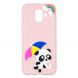 Силиконовый (TPU) чехол UniCase 3D Cartoon Pattern для Samsung Galaxy A6 2018 (A600) - Panda Holding Umbrella. Фото 2 из 6