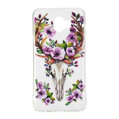Силиконовый (TPU) Deexe LumiCase для Samsung Galaxy J4 2018 (J400) - Flowered Elk