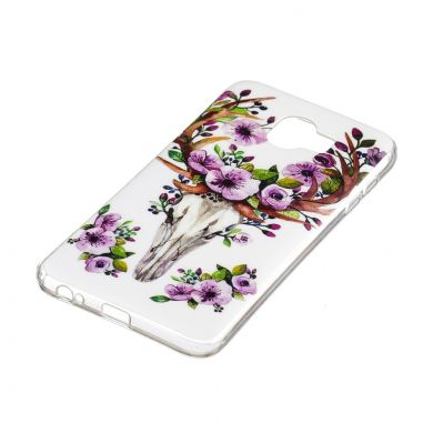 Силиконовый (TPU) Deexe LumiCase для Samsung Galaxy J4 2018 (J400) - Flowered Elk