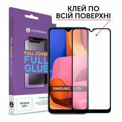 Защитное стекло MakeFuture FullGlue Cover для Samsung Galaxy A20s (A207) - Black
