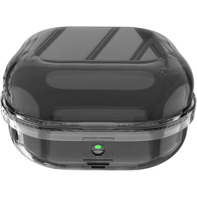 Защитный чехол Deexe Clear Guard для Samsung Galaxy Buds 4 / Buds 4 Pro - Black / Grey