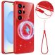 Захисний чохол Deexe Glitter Case with MagSafe для Samsung Galaxy S26 Ultra (S948) - Red