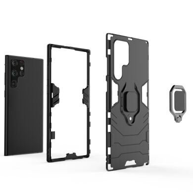 Захисний чохол Deexe Hybrid Case для Samsung Galaxy S22 Ultra - Black