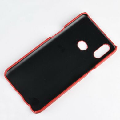 Защитный чехол Deexe Leather Back Cover для Samsung Galaxy A10s (A107) - Red