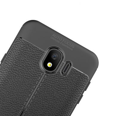 Захисний чохол Deexe Leather Cover для Samsung Galaxy J4 2018 (J400) - Black