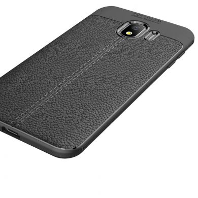 Захисний чохол Deexe Leather Cover для Samsung Galaxy J4 2018 (J400) - Black