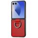 Защитный чехол Deexe Litchi Ring Case для Samsung Galaxy Flip 8 - Red. Фото 1 из 11