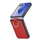 Защитный чехол Deexe Litchi Ring Case для Samsung Galaxy Flip 8 - Red. Фото 4 из 11