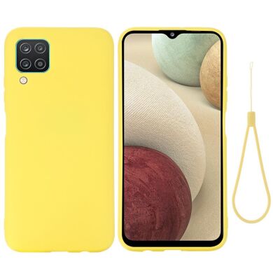 Защитный чехол Deexe Silicone Case для Samsung Galaxy A12 (A125) / A12 Nacho (A127) / M12 (M127) - Yellow
