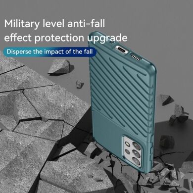 Защитный чехол Deexe Thunder Series для Samsung Galaxy A73 - Green