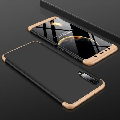 Захисний чохол GKK Double Dip Case для Samsung Galaxy A7 2018 (A750) - Black / Gold