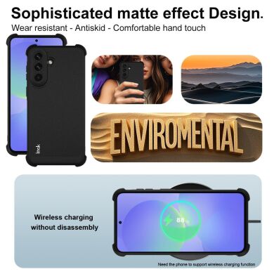 Защитный чехол IMAK Airbag MAX Case для Samsung Galaxy A37 (A376) - Matte Black