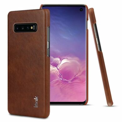 Захисний чохол IMAK Leather Series для Samsung Galaxy S10 (G973) - Brown