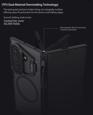 Защитный чехол NILLKIN CamShield Prop Magnetic (Clear Version) (FF) для Samsung Galaxy Fold 7 - Black