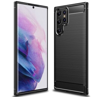 Захисний чохол UniCase Carbon для Galaxy S22 Ultra - Black