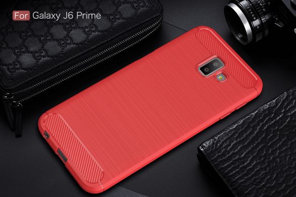 Захисний чохол UniCase Carbon для Samsung Galaxy J6+ (J610), Red