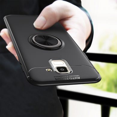 Защитный чехол UniCase Magnetic Ring для Samsung Galaxy J6 2018 (J600) - Black / Rose Gold