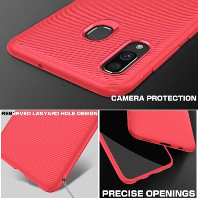 Защитный чехол UniCase Twill Soft для Samsung Galaxy A40 (A405) - Red