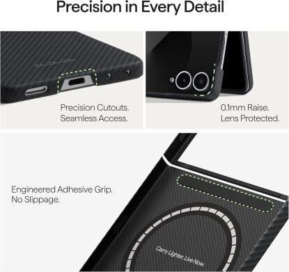 Ультратонкий чохол Pitaka Edge Ultra-Slim Case (FF) для Samsung Galaxy Flip 8 (FBFLIP8) - Black