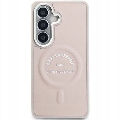 Защитный чехол Karl Lagerfeld Embossed Ring RSG Logo MagSafe для Samsung Galaxy S26 (S942) KLHMS26SPSKRSGEP - Pink