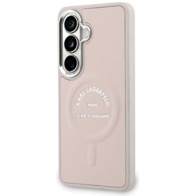 Защитный чехол Karl Lagerfeld Embossed Ring RSG Logo MagSafe для Samsung Galaxy S26 (S942) KLHMS26SPSKRSGEP - Pink