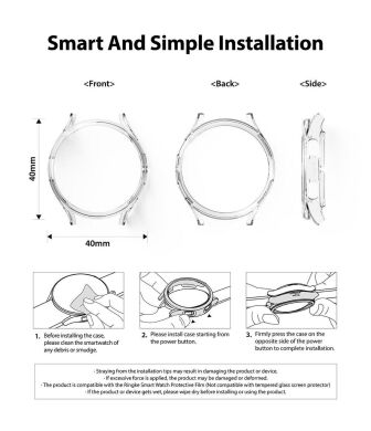 Комплект чехлов RINGKE Slim Case для Samsung Galaxy Watch 4 (40mm) - Clear / Black