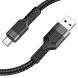 Кабель Hoco U110 USB to Type-C (3A, 1.2 m) - Black. Фото 2 из 5