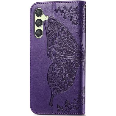 Чохол UniCase Butterfly Pattern для Samsung Galaxy A25 (A256) - Dark Purple